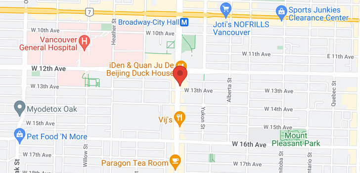 map of 626 2888 CAMBIE STREET